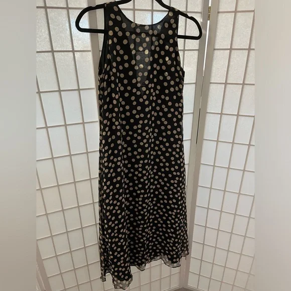 Bloomingdale's | Dresses | Bloomingdales Vintage 0 Silk Black Cream Polka  Dot Dress Size Petite 6 | Poshmark